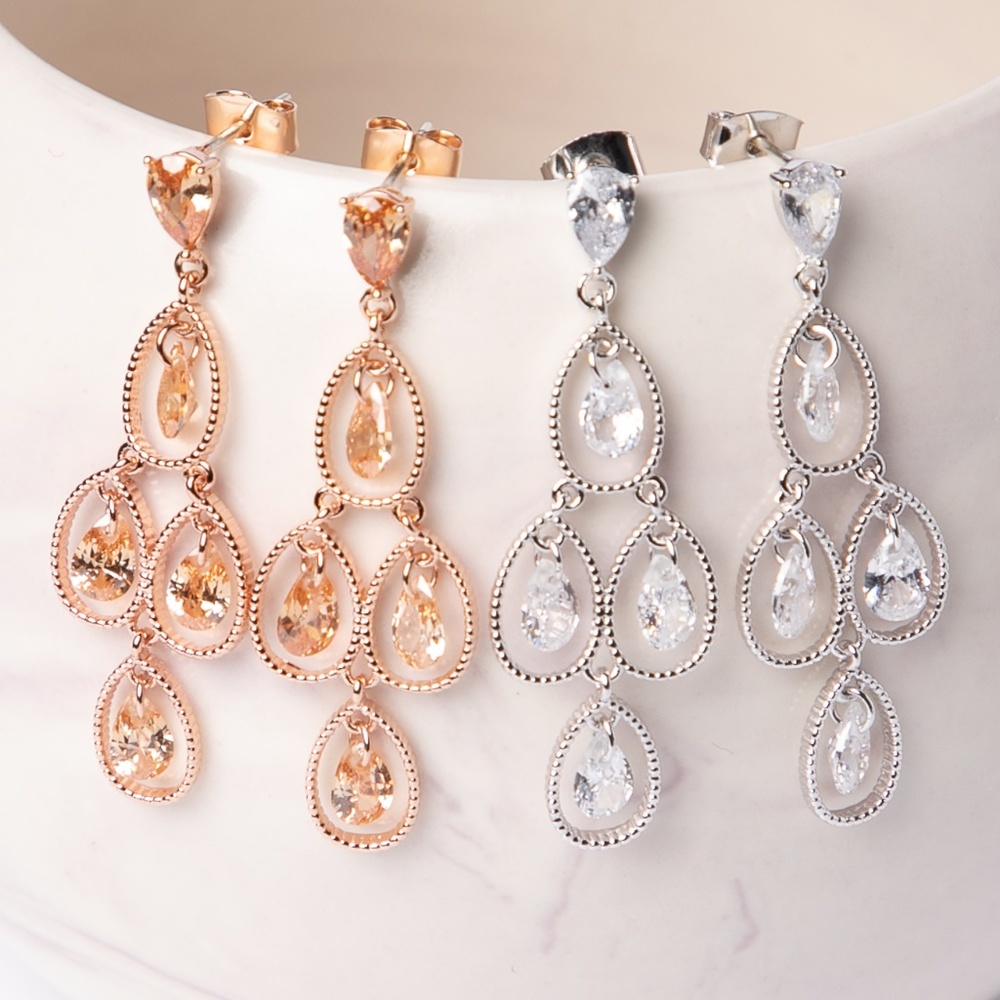 Crystal chandelier earrings